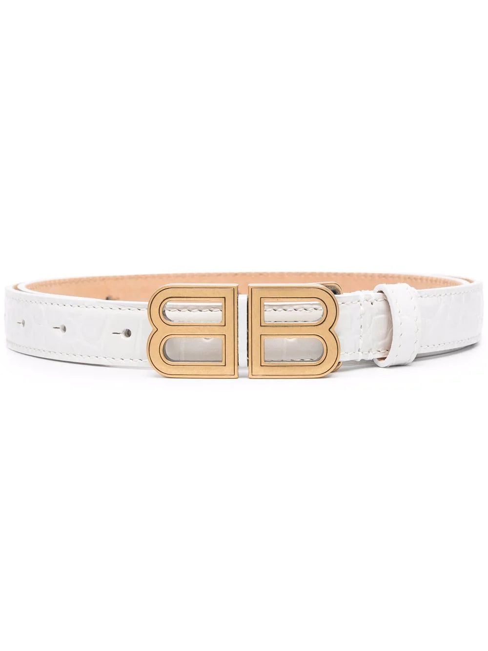 Balenciaga BB-buckle leather belt