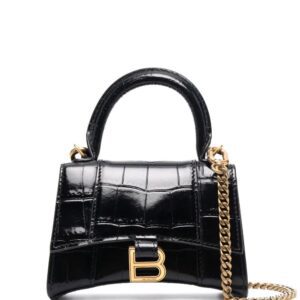 Balenciaga  Hourglass crocodile-effect tote
