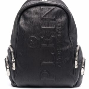 Phillip plein embossed-logo leather backpack