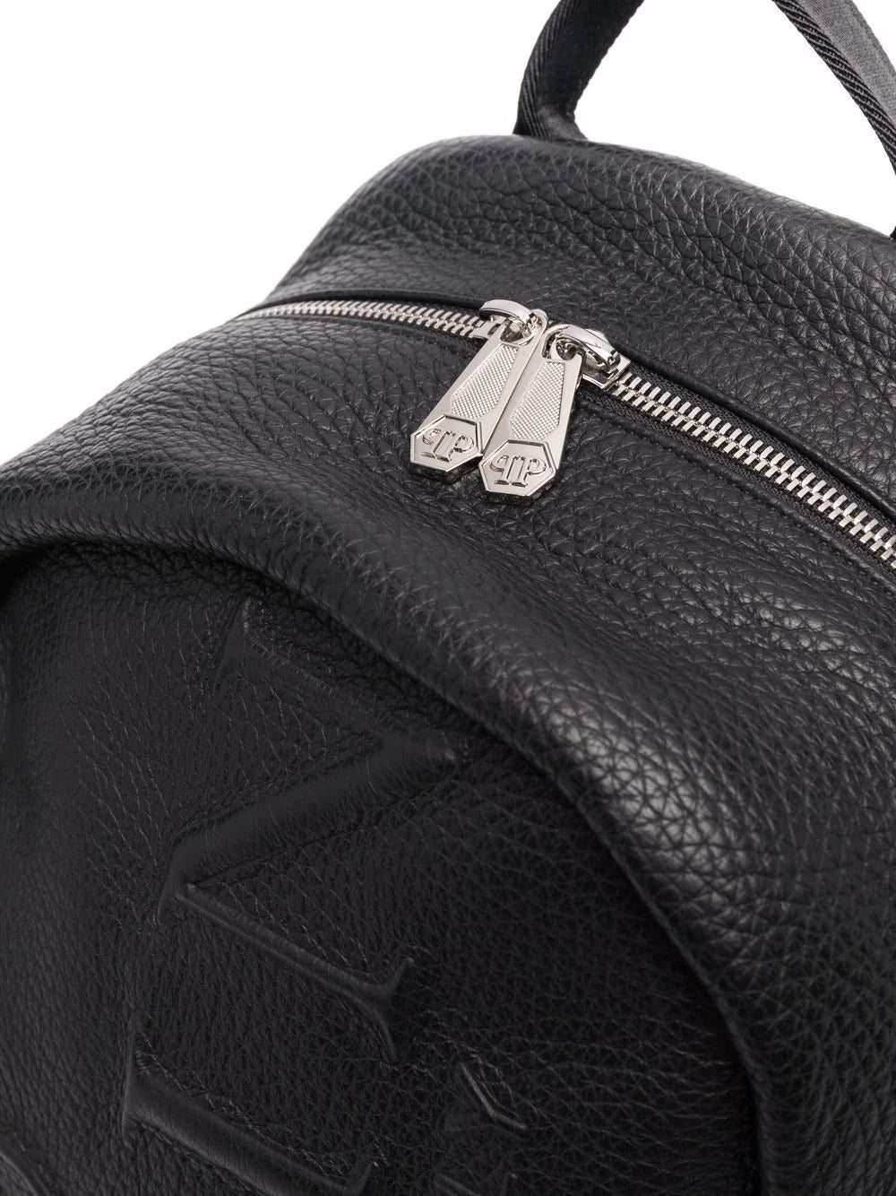 Phillip plein embossed-logo leather backpack - Image 4