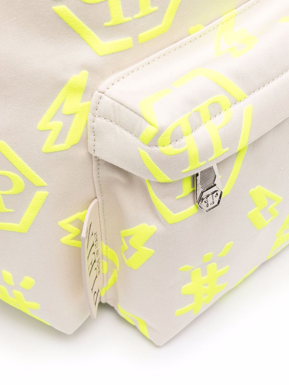 Phillip plein embossed-logo print backpack - Image 4