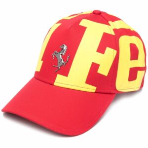 Ferrari all-over logo print baseball cap