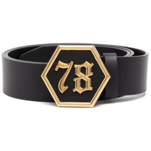 Philipp Plein  gothic logo-buckle belt