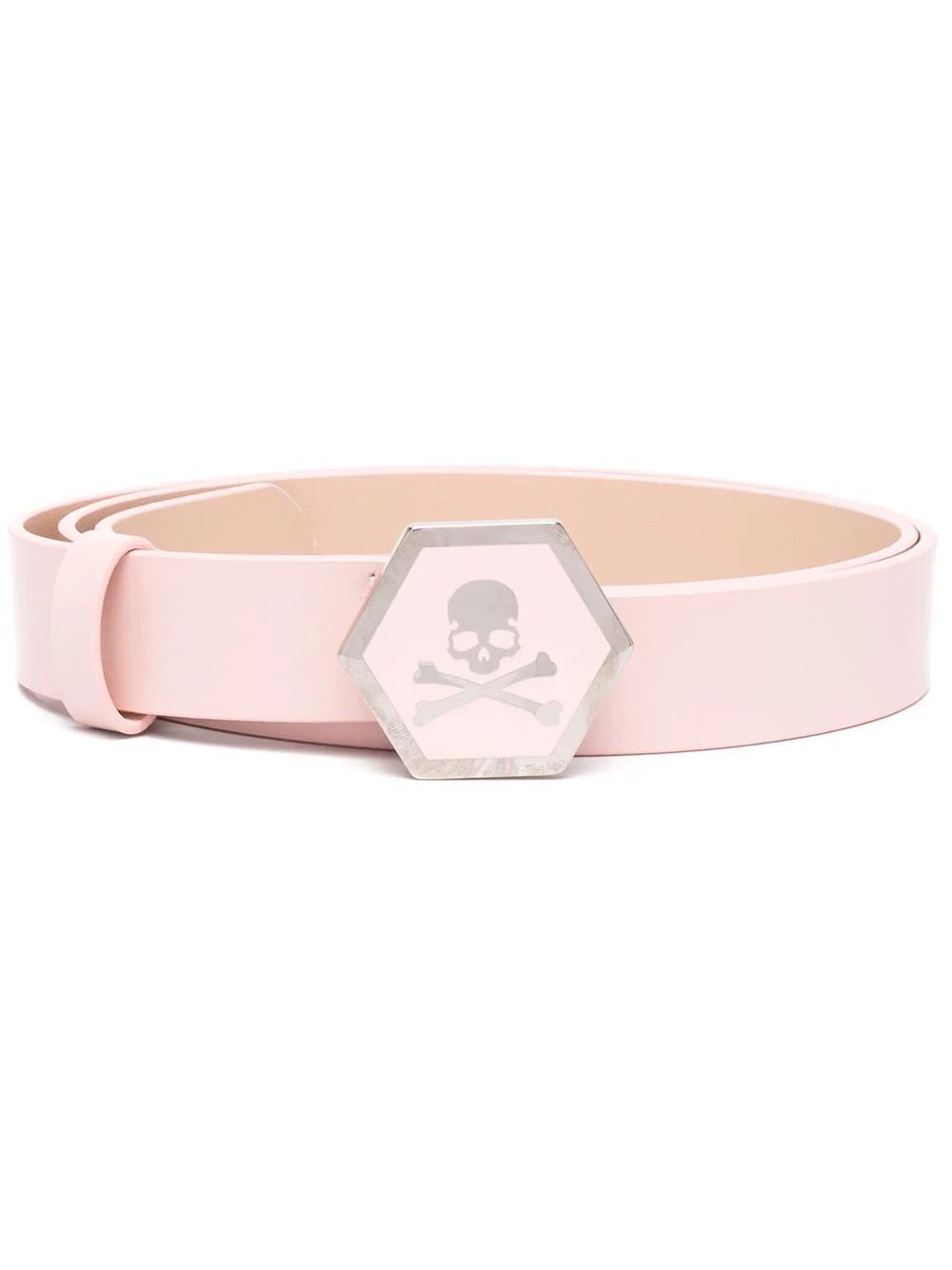 Philipp Plein skull-motif leather belt