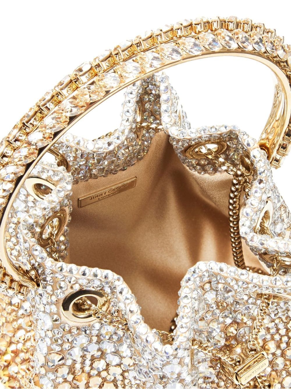 Jimmy Choo Bon Bon crystal-embellished bucket bag - Image 5