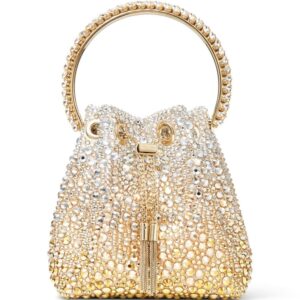 Jimmy Choo Bon Bon crystal-embellished bucket bag