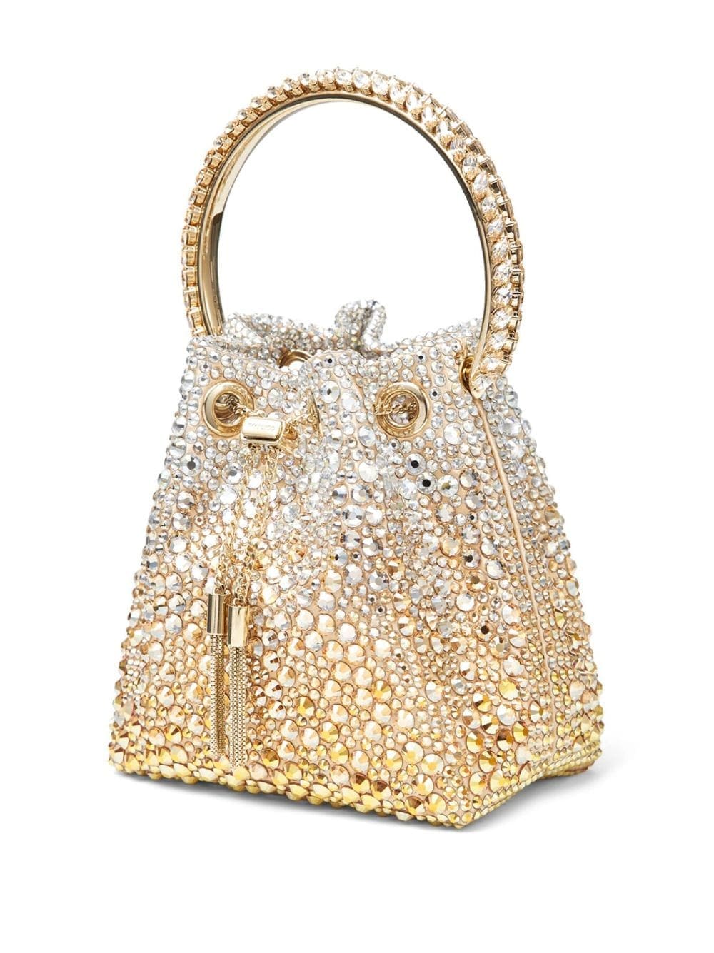 Jimmy Choo Bon Bon crystal-embellished bucket bag - Image 3