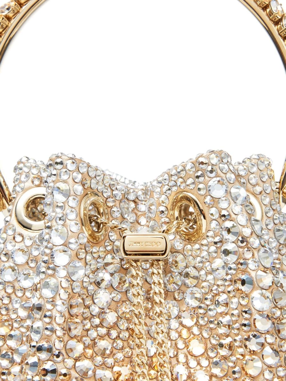 Jimmy Choo Bon Bon crystal-embellished bucket bag - Image 4