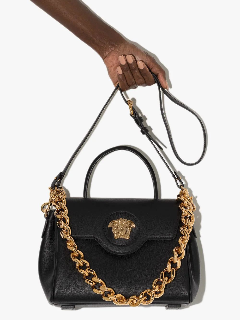 Versace La Medusa leather tote bag - Image 4
