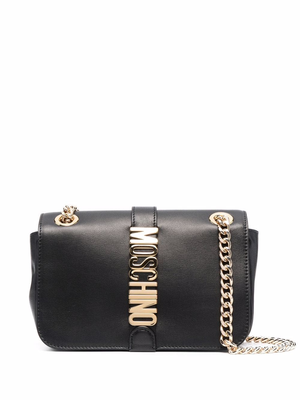Moschino logo-plaque shoulder bag