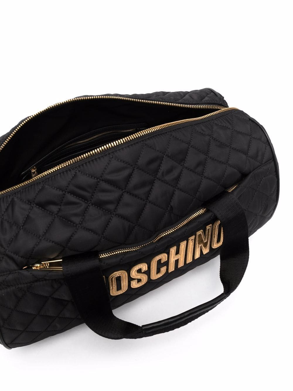 Moschino diamond-quilted logo holdall - Image 5