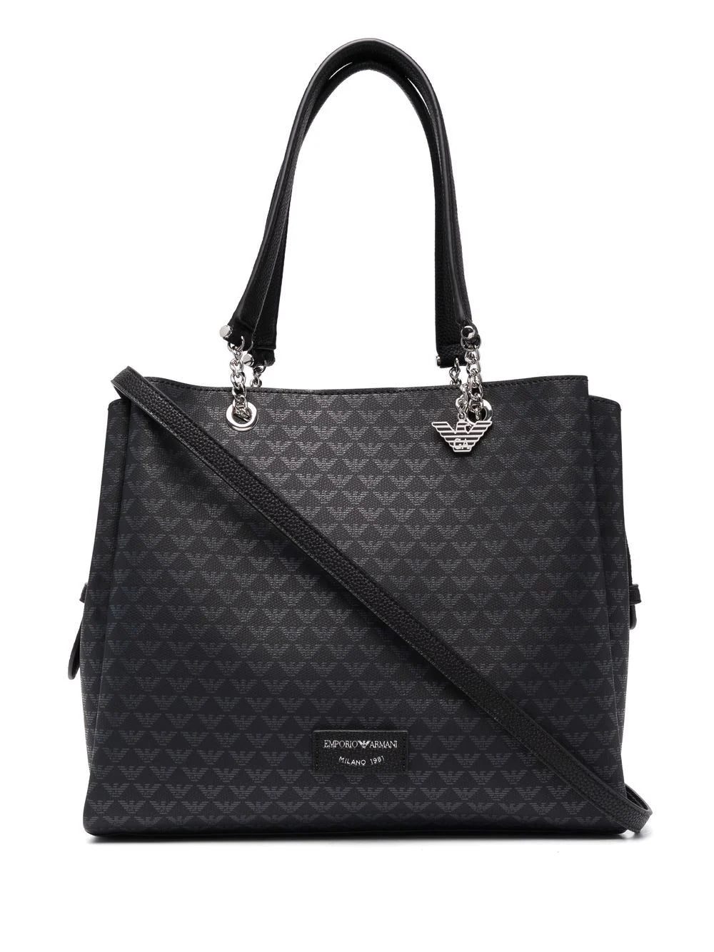 Emporio Armani monogram-print tote bag