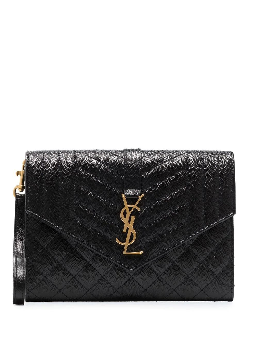 Saint Laurent Monogram envelope clutch bag.