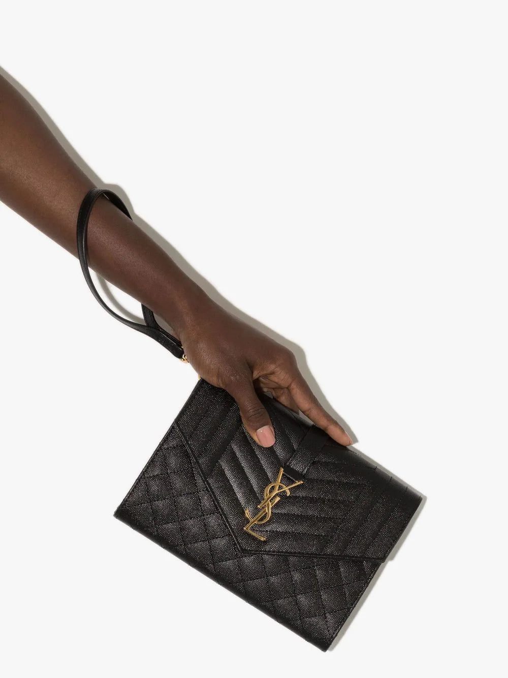 Saint Laurent Monogram envelope clutch bag. - Image 4