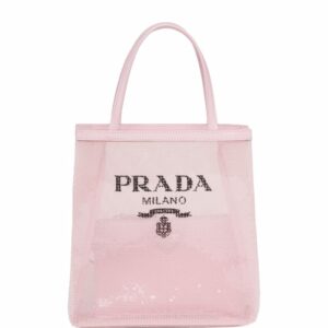 Prada logo-print sequin-embellished mini bag