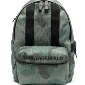 Karl Lagerfeld Otto camouflage-print logo backpack