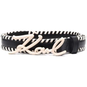 Karl Lagerfeld  logo-buckle leather belt
