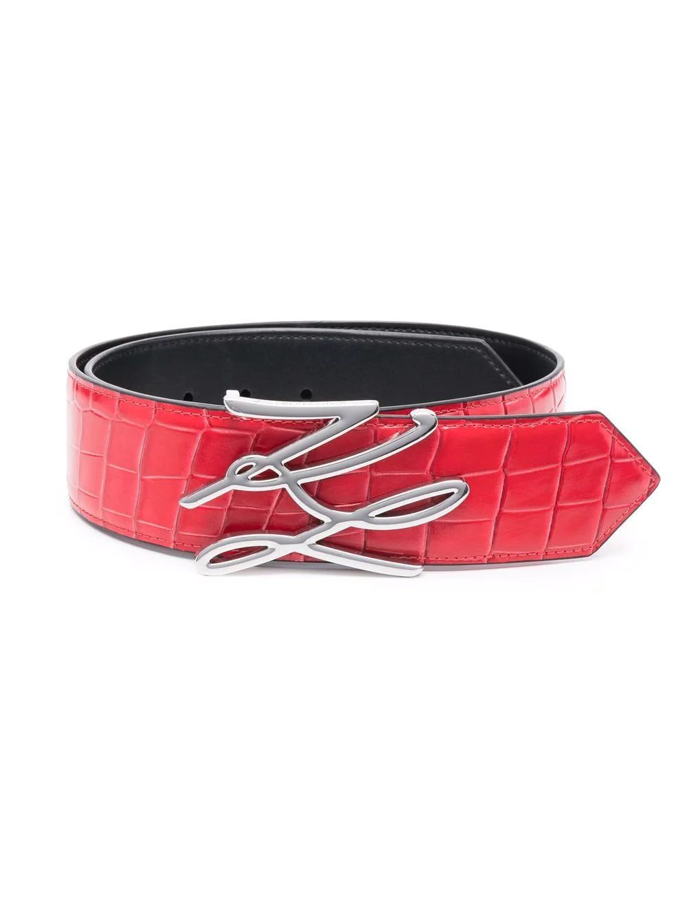 Karl Lagerfeld K/Autograph crocodile-effect belt