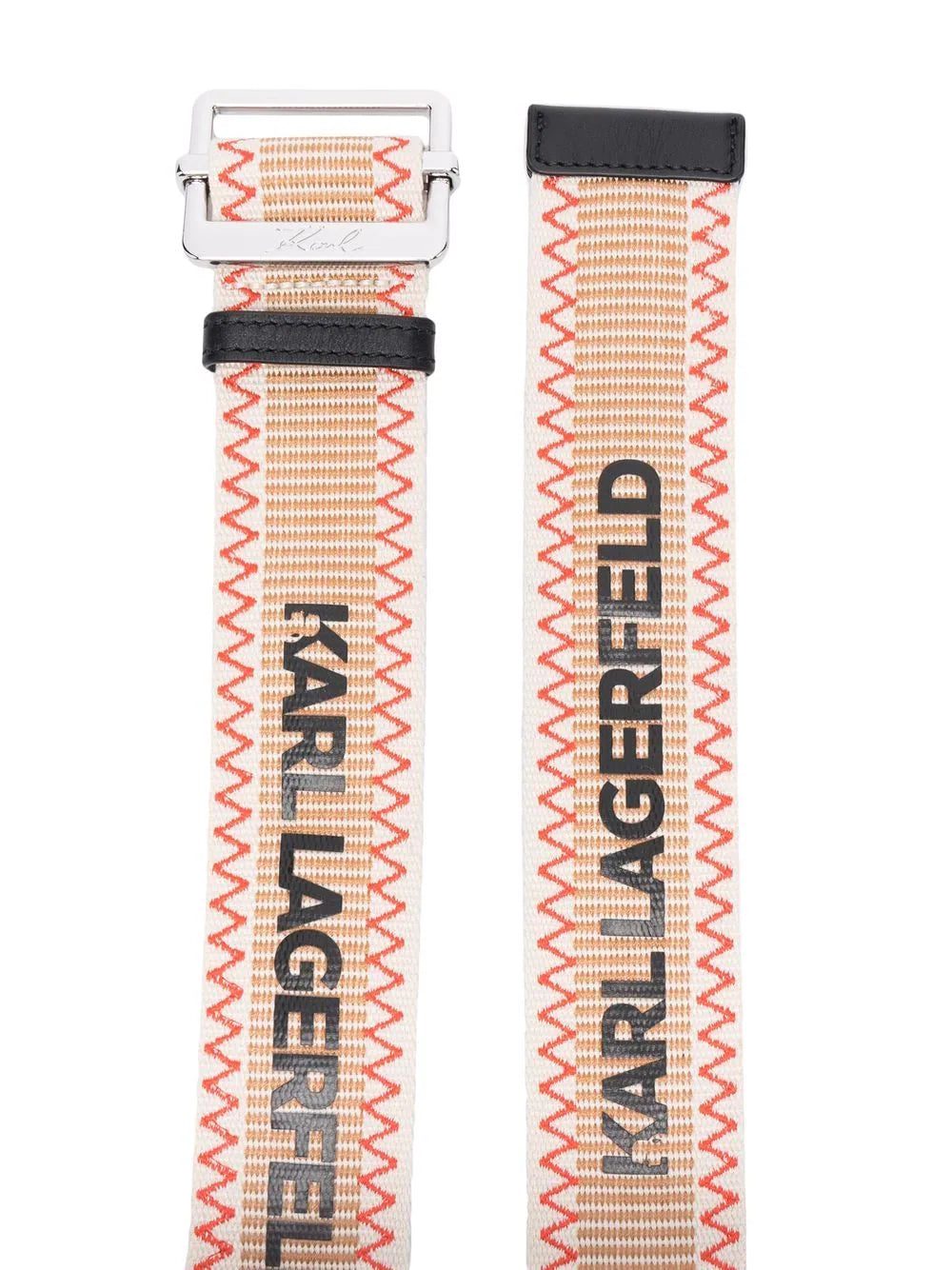 Karl Lagerfeld logo-print webbing belt - Image 2