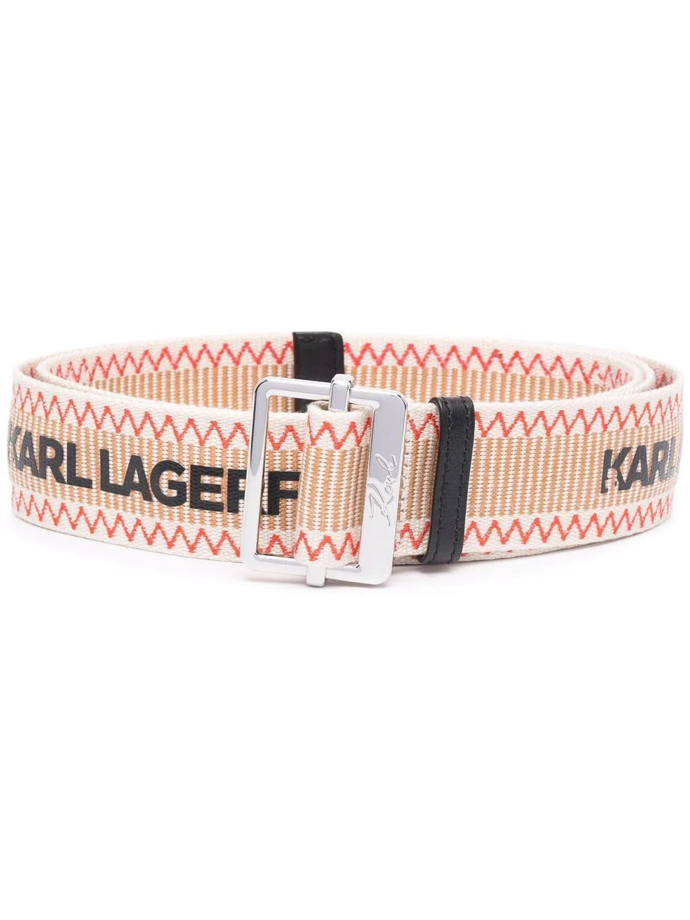 Karl Lagerfeld logo-print webbing belt