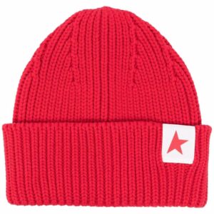 Golden Goose logo-patch ribbed beanie