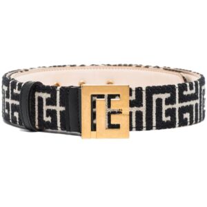 Balmain  monogram jacquard logo-buckle belt