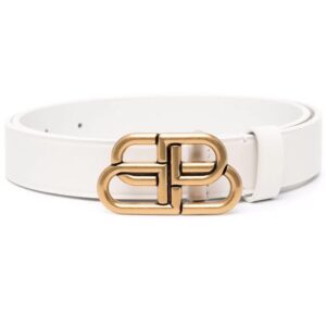 Balenciaga  logo-plaque leather belt
