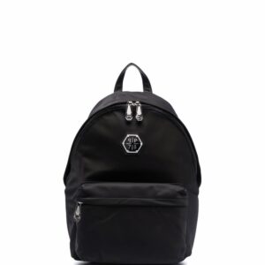 Phillip plein logo plaque backpack