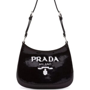 Prada  Cleo sequin-embellished shoulder bag
