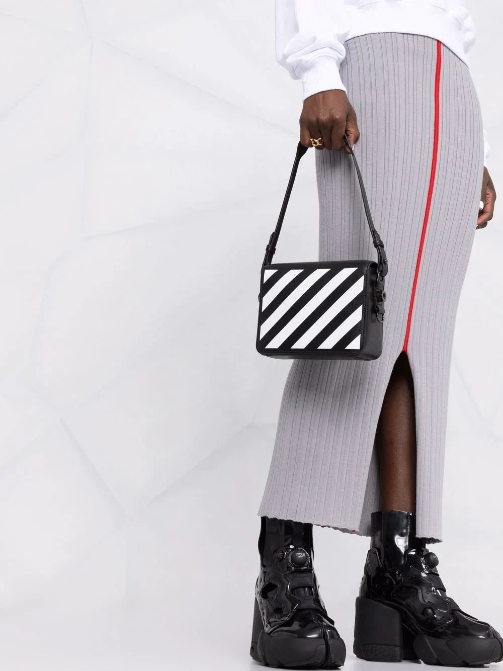 Off-white Diag-stripe leather shoulder bag - Image 3
