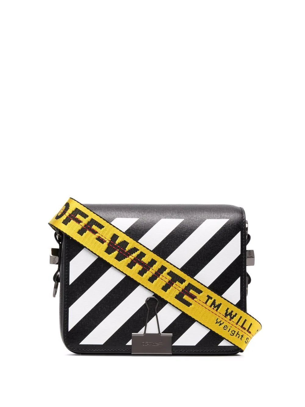 Off-white Diag-stripe leather shoulder bag