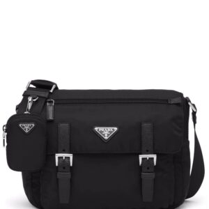 Prada  Re-Nylon triangle logo-plaque shoulder bag