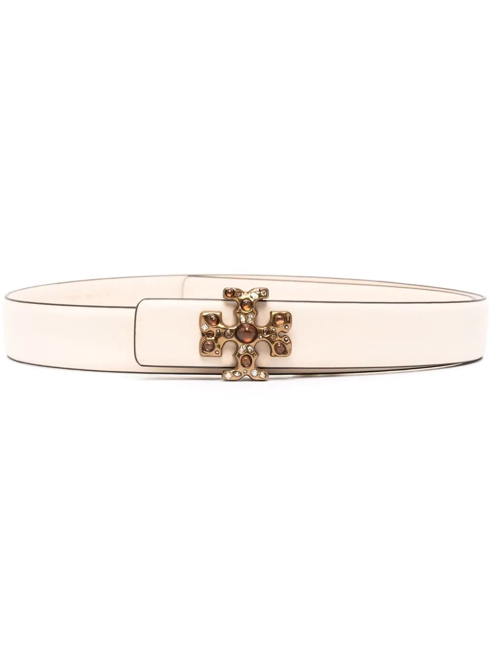Tory Burch crystal logo-buckle belt