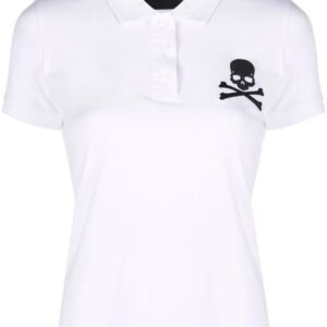 Philipp Plein  skull-patch polo shirt