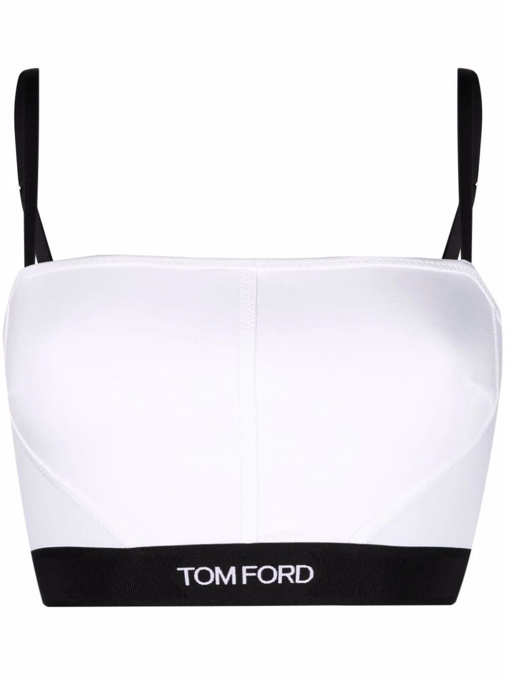 TOM FORD long-line logo-band bra