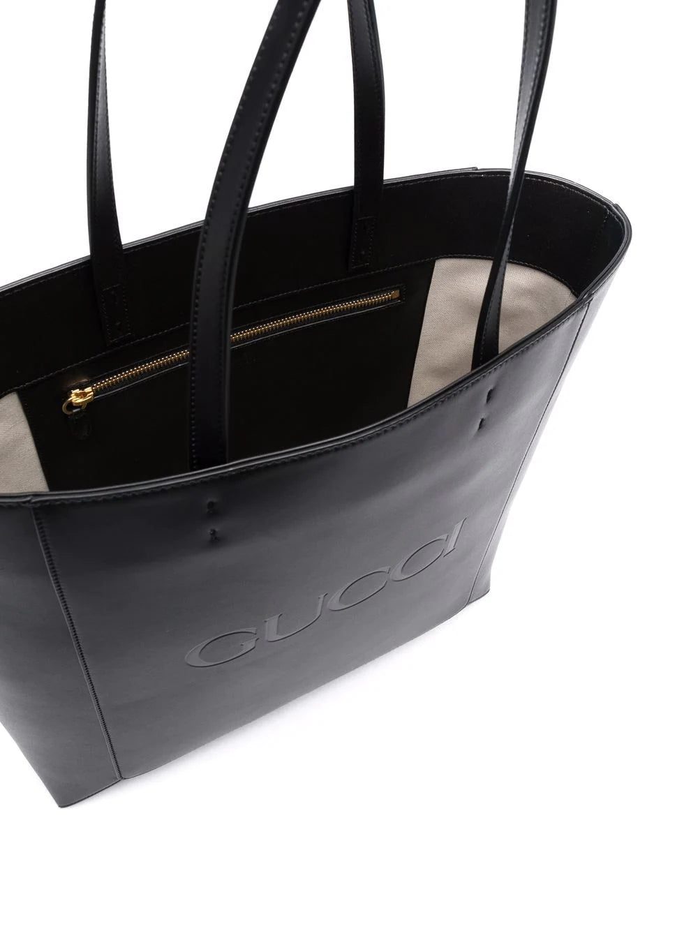 Gucci debossed leather tote bag - Image 4