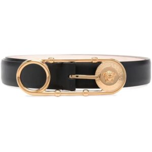 Versace safety pin-buckle leather belt