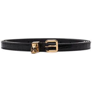 Alexander McQueen  crocodile effect thin belt