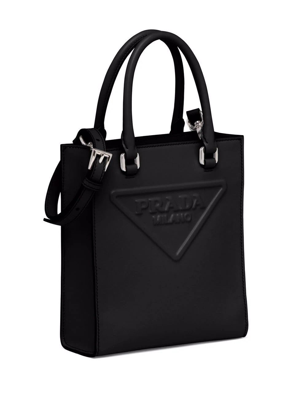 Prada logo-embossed tote bag - Image 3