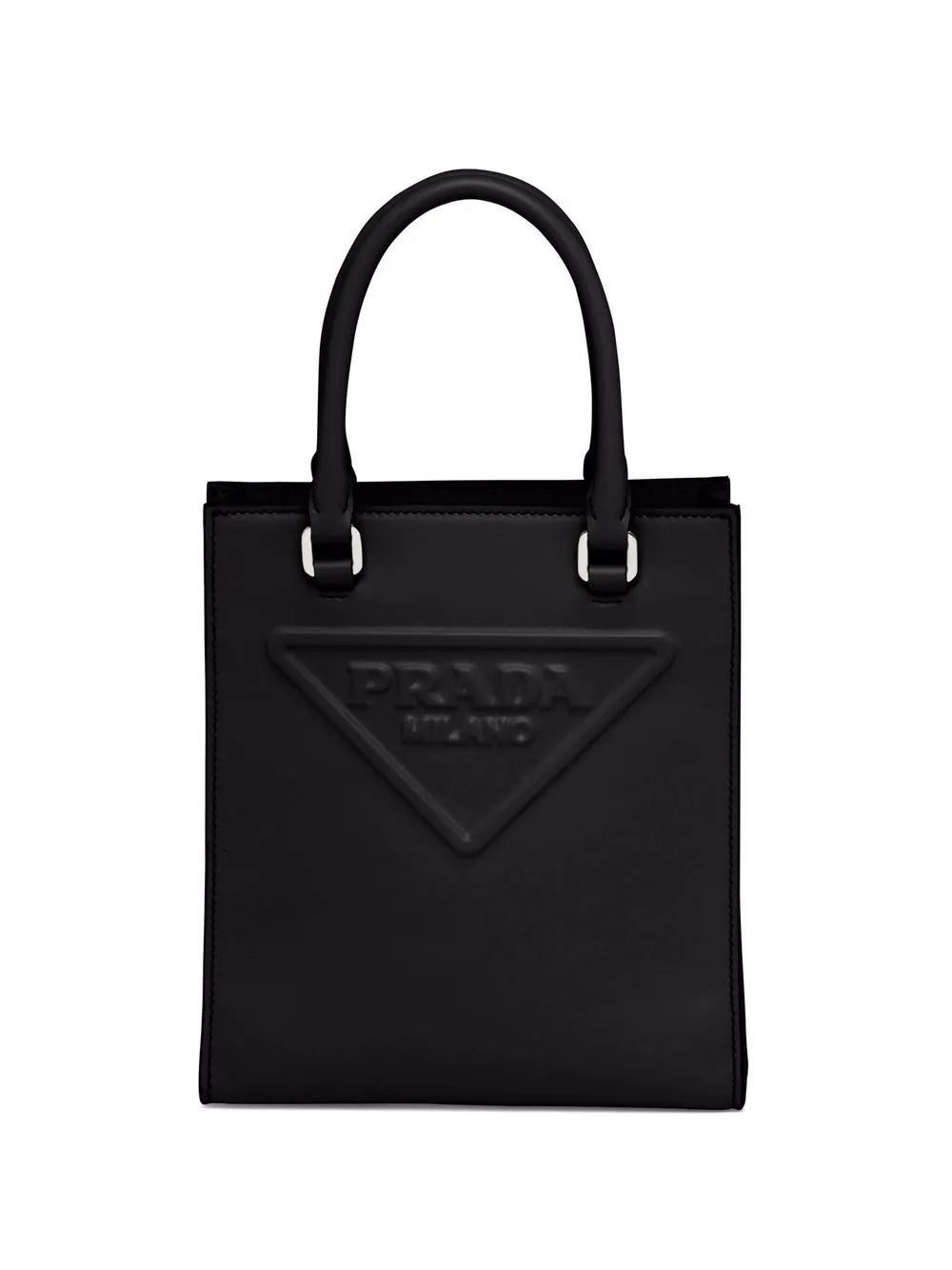 Prada logo-embossed tote bag