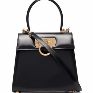 Ferragamo Gancini leather tote bag