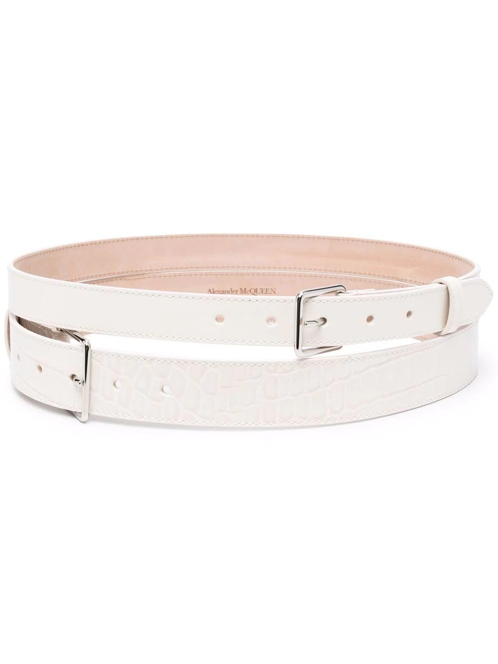 Alexander McQueen embossed-texture belt