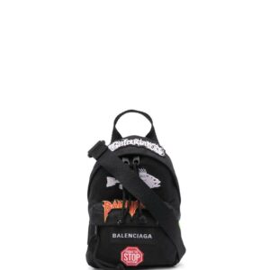 Balenciaga patch-detail crossbody backpack