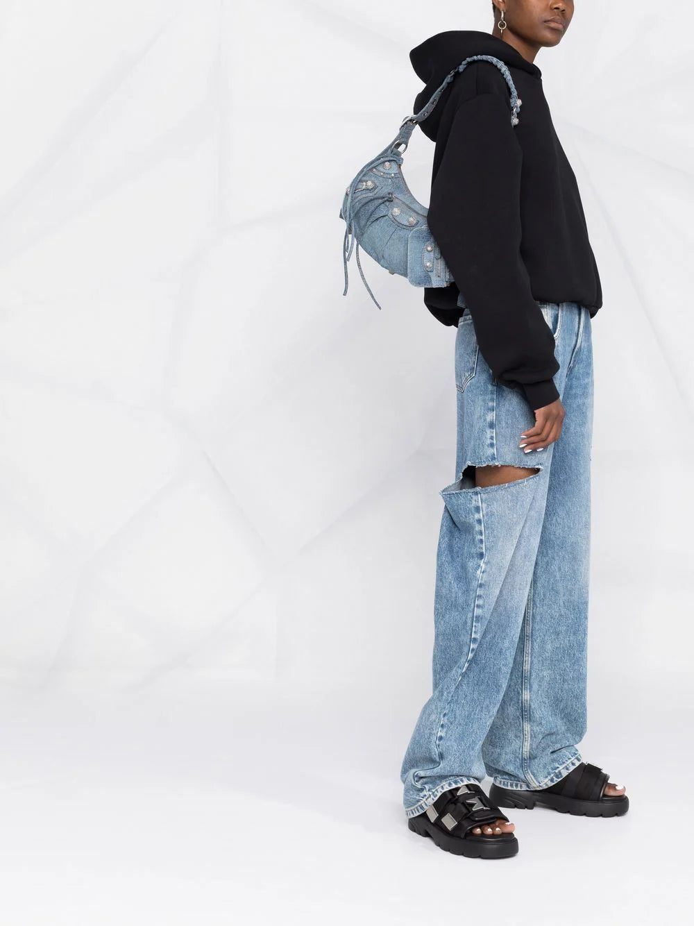 Balenciaga Le Cagole denim shoulder bag - Image 2