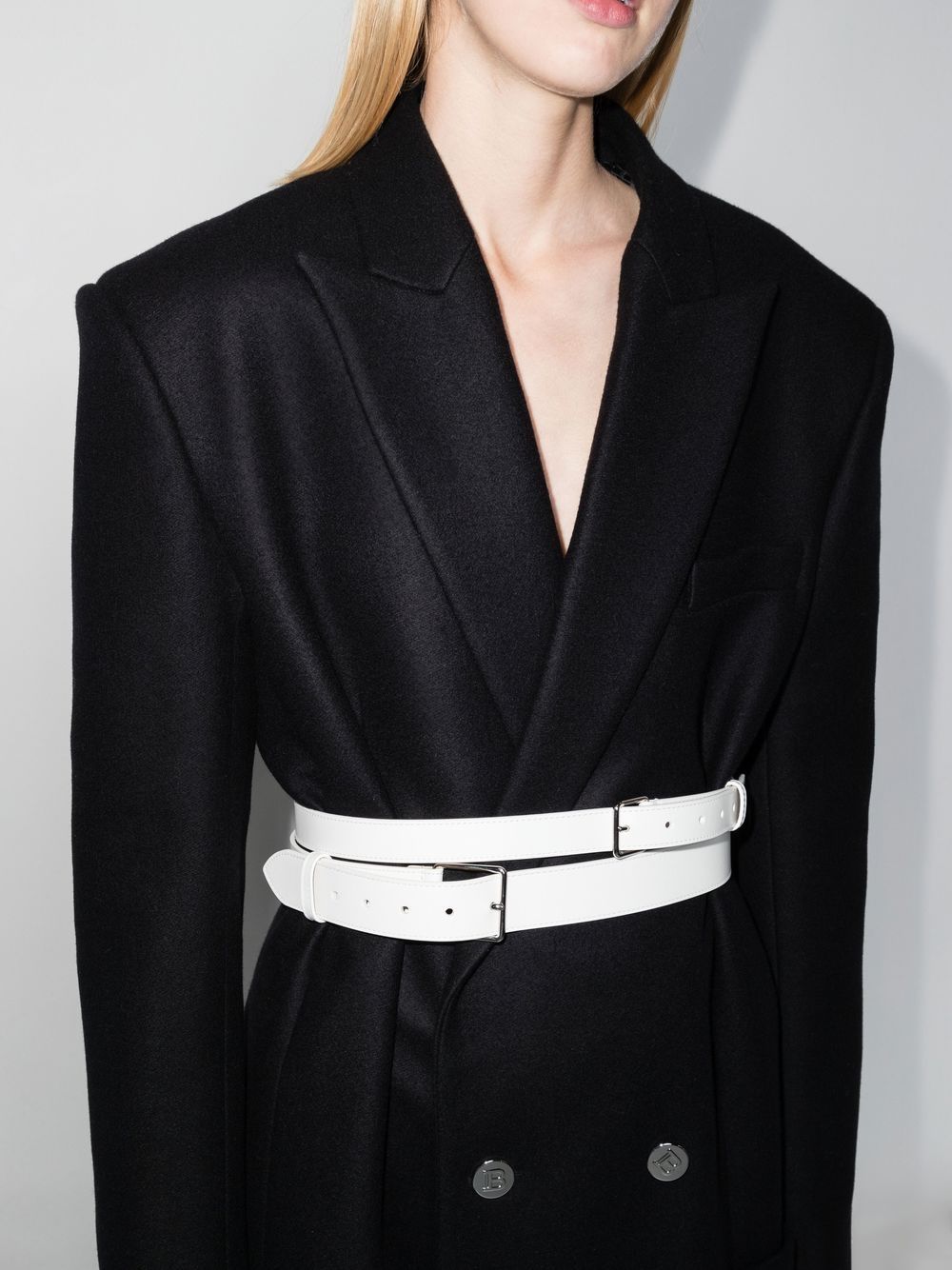 Alexander McQueen double-buckle leather belt - Image 2