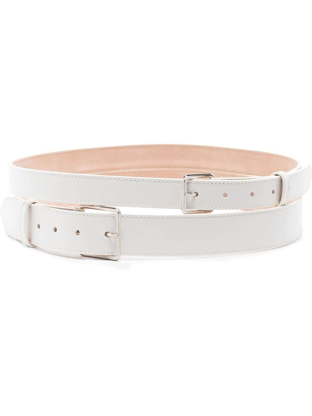 Alexander McQueen double-buckle leather belt