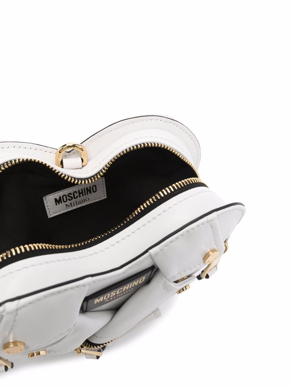 Moschino Heart Biker leather crossbody bag - Image 5