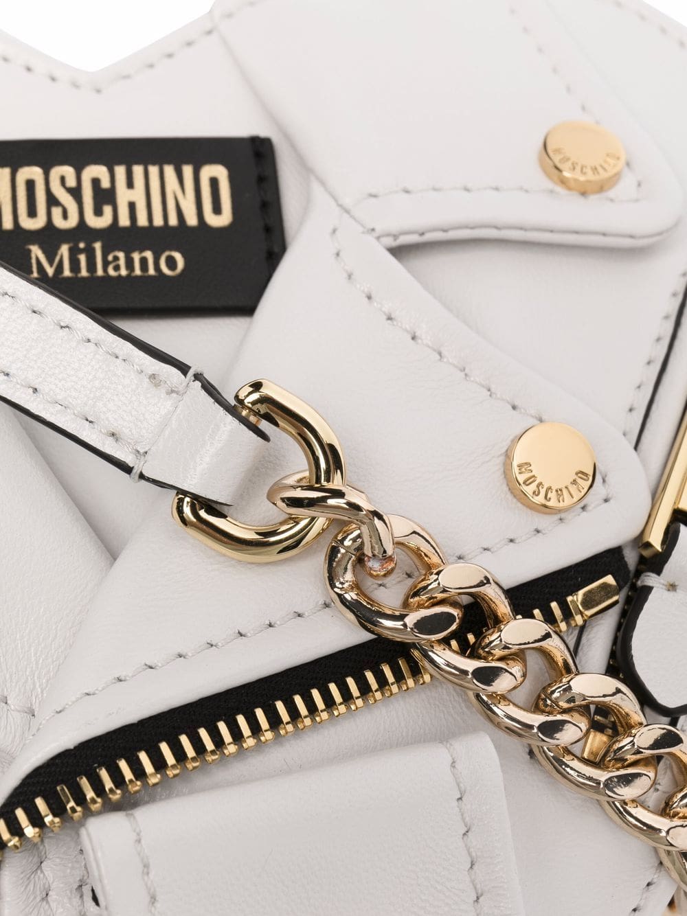 Moschino Heart Biker leather crossbody bag - Image 4