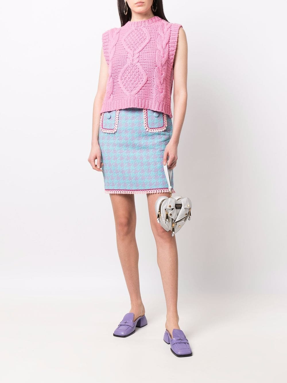 Moschino Heart Biker leather crossbody bag - Image 2