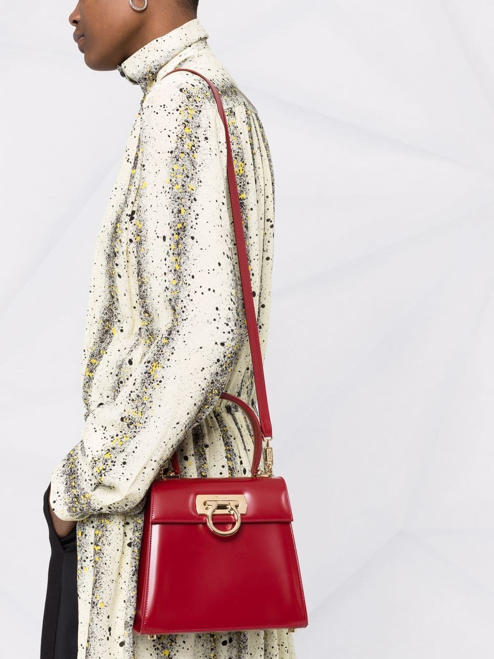 Ferragamo small Gancini-clasp top handle bag - Image 3